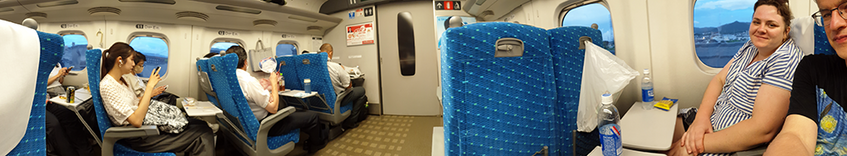 im Shinkansen von Tokyo nach Kyoto